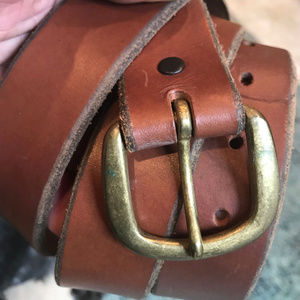 Top Grain Oiled Leather USA Made Belt Sz 42 NICE!