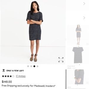 Madewell Zip Back Dress in Dot Scatter NWT