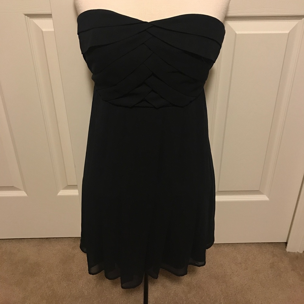 Black strapless dress