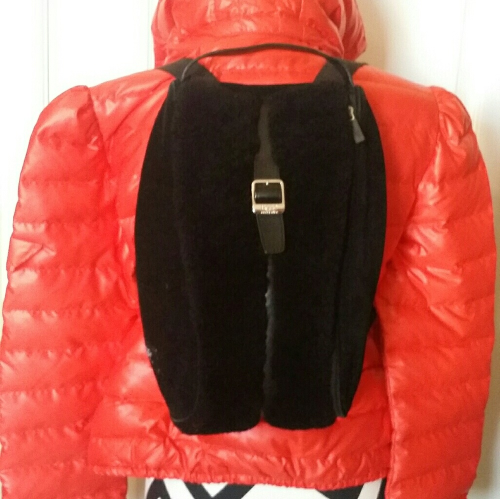 UGG Australia Black Shearling Slim Backpack!