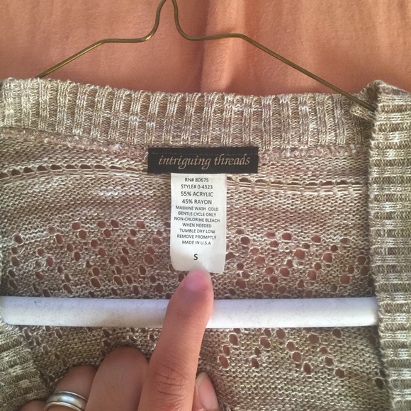 S lightweight shrug light brown & white - Picture 2 of 2