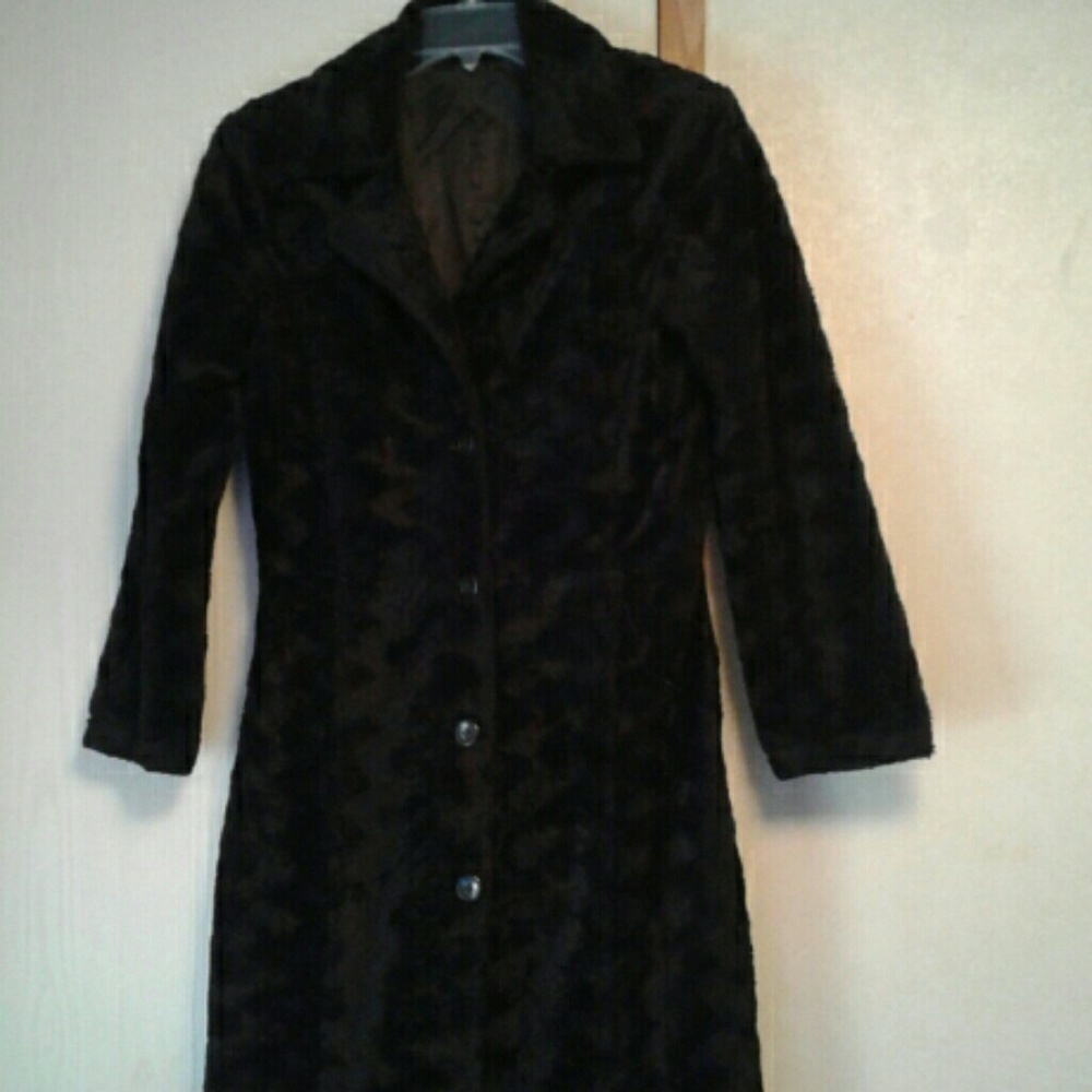 Chocolate Brown Faux Fur teddy bear Maxi coat
