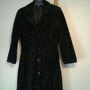 Chocolate Brown Faux Fur teddy bear Maxi coat