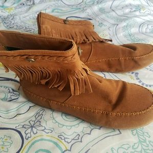 Fringe booties size 10