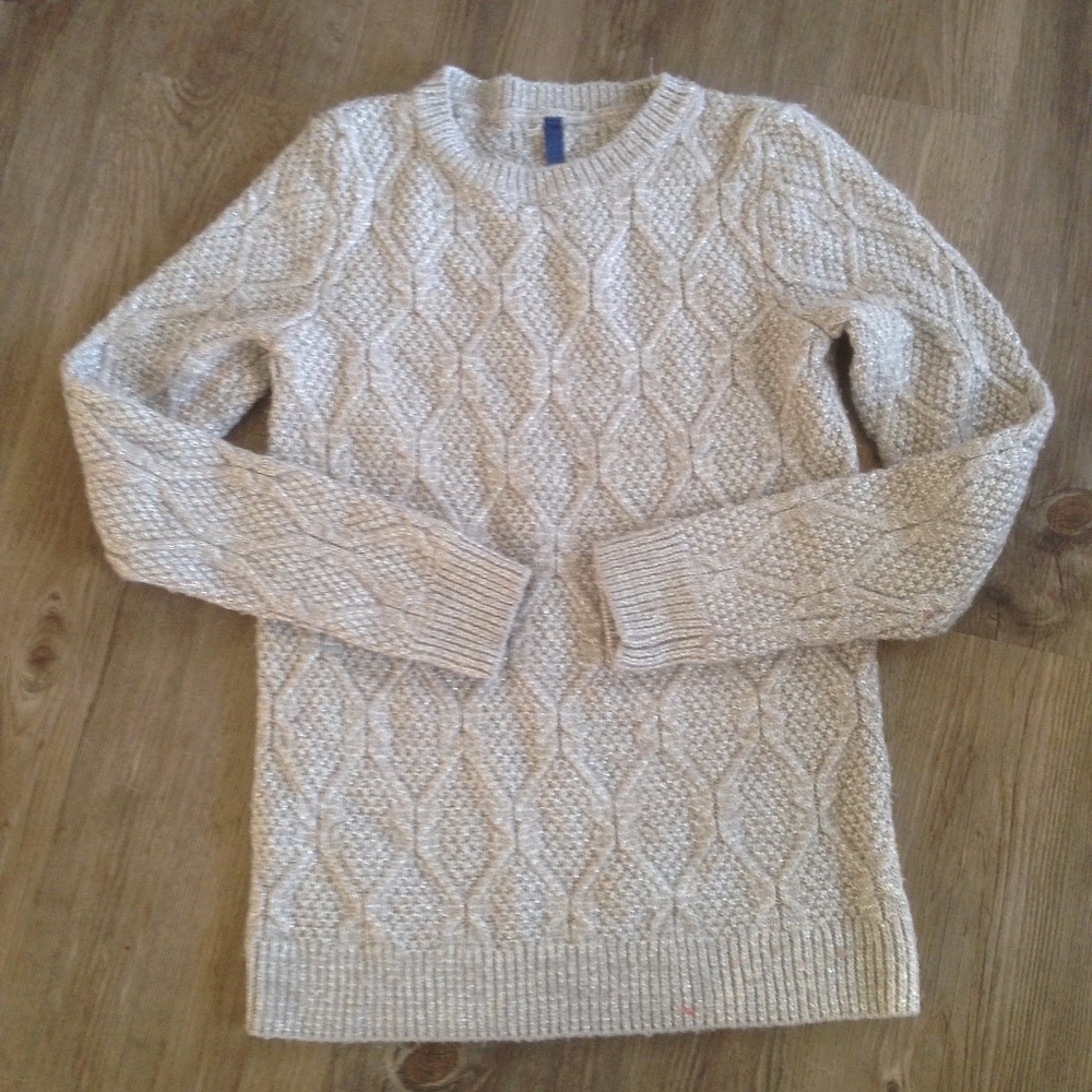 Grey Silver Metallic Sweater