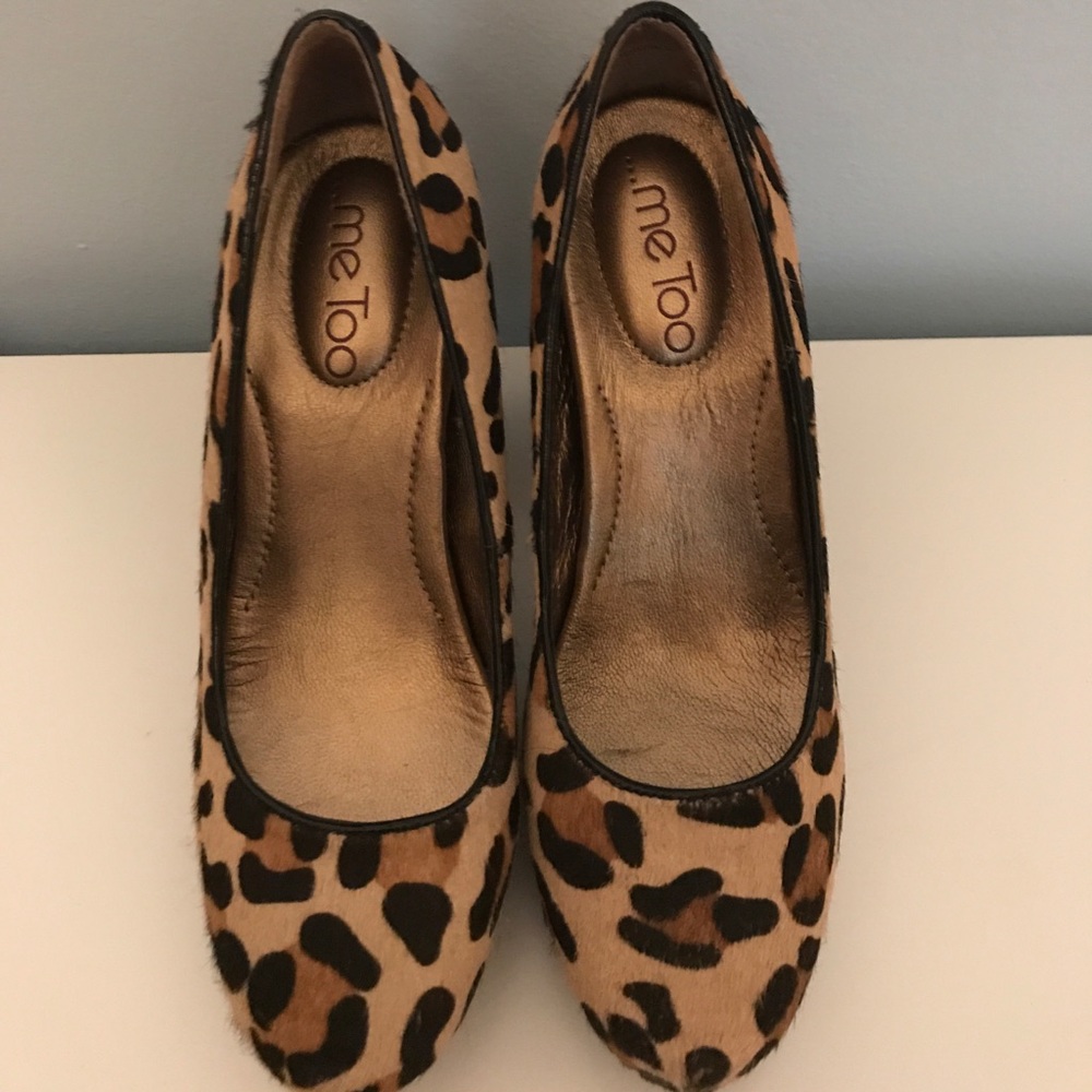 Me too pony hair pumps