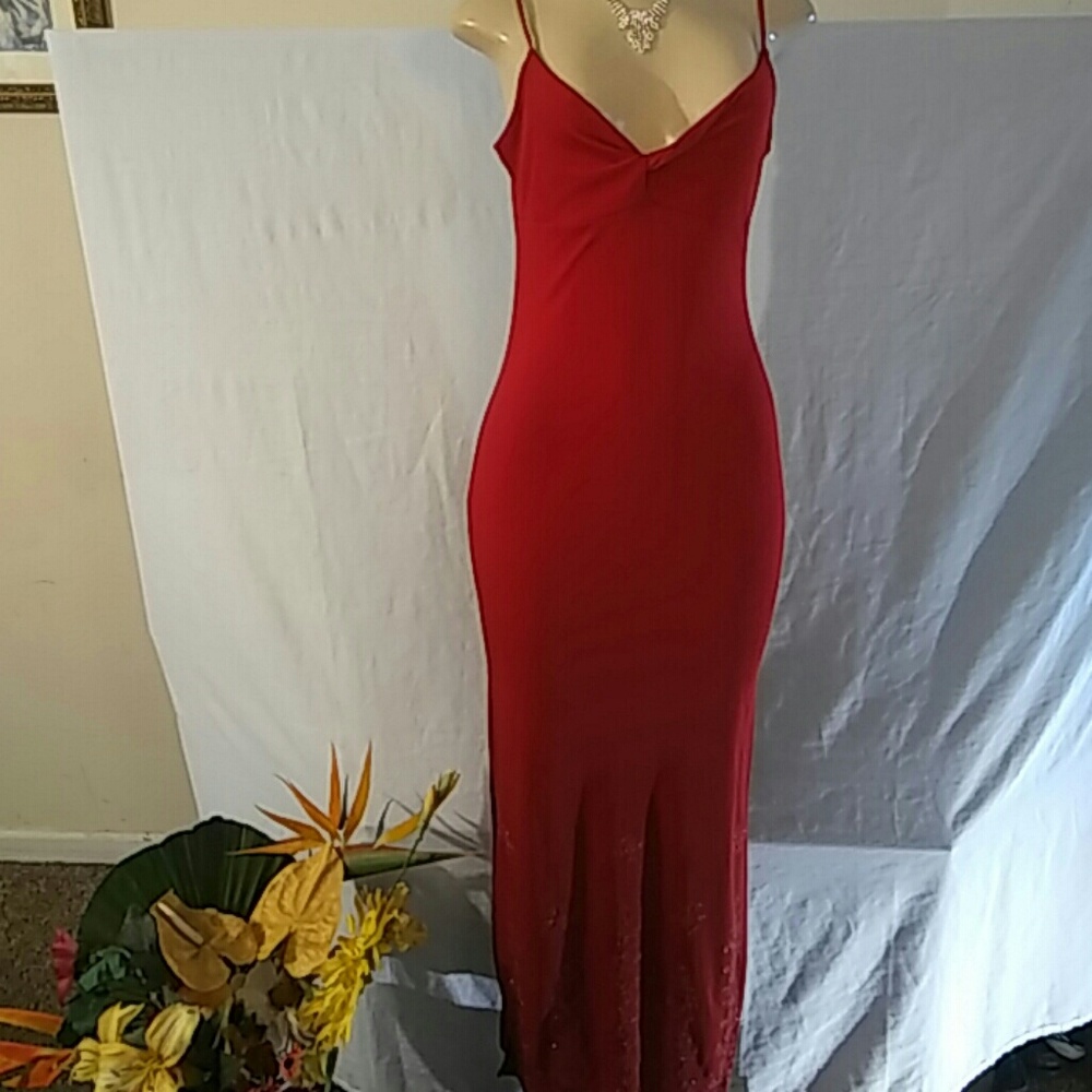 Kitty Womens Red Evening Gown ..Size L