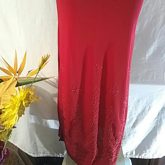 Kitty Womens Red Evening Gown ..Size L - Picture 5 of 8