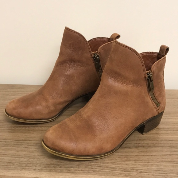 Lucky Brand Shoes - Lucky Brand Tan Double Zipper Booties
