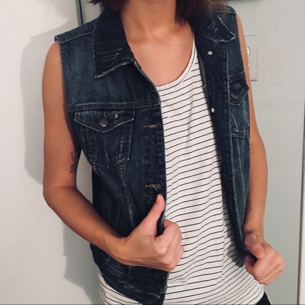 Blue jean vest