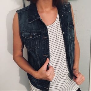Blue jean vest