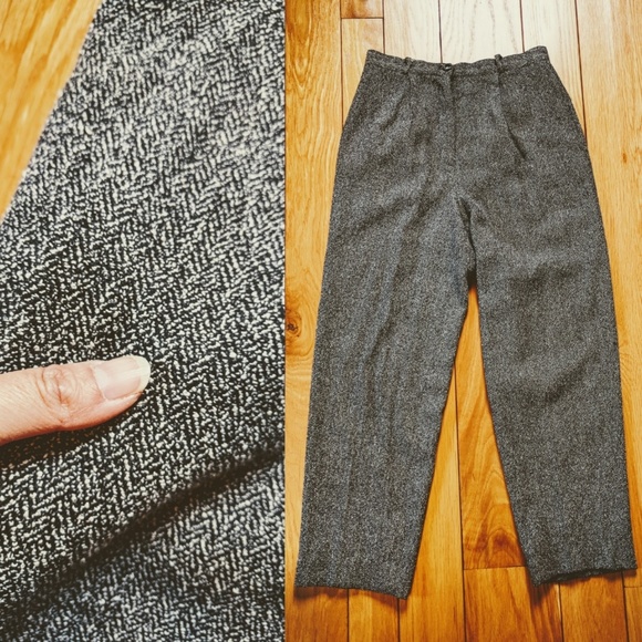 Vintage Pants - Vintage Talbots high-waisted gray trouser pants