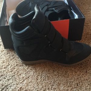 Shoes - Black and tan wedge sneakers Shoes - Black and tan wedge sneakers