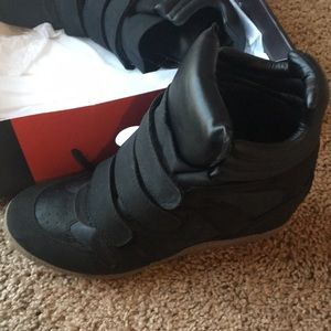 Shoes - Black and tan wedge sneakers Shoes - Black and tan wedge sneakers