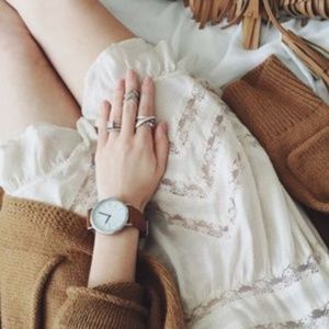 Free People trapeze slip dress cream