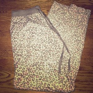 Grey & pink leopard prink pj pants
