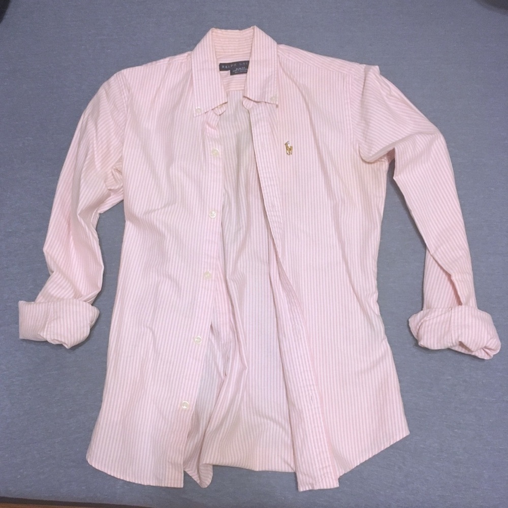 Ralph Lauren Button Down Stripe Slim Long Sleeve