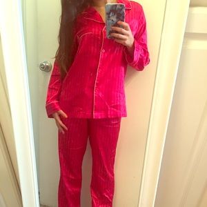 VS Pink Stripe Pajama Set