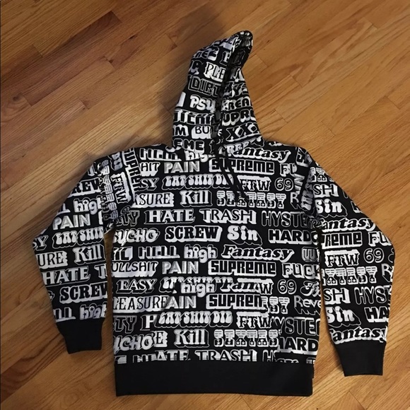 Supreme X Hysteric Glamour Text Hoodie - Picture 1 of 4
