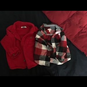 2 boys flannel shirts