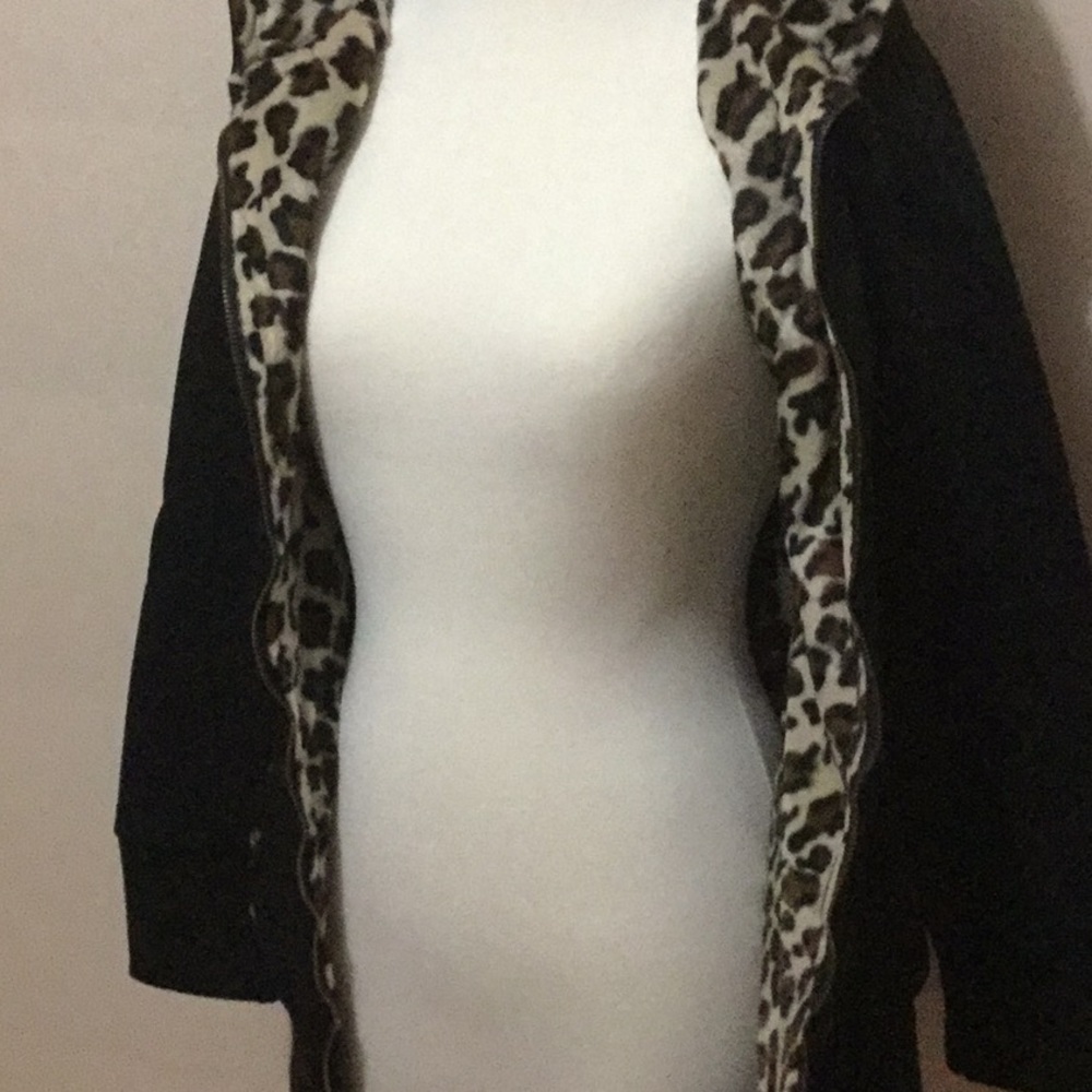 HP Women's Leopard Lined Hoodie, 1 LEFT, L - Picture 5 of 5