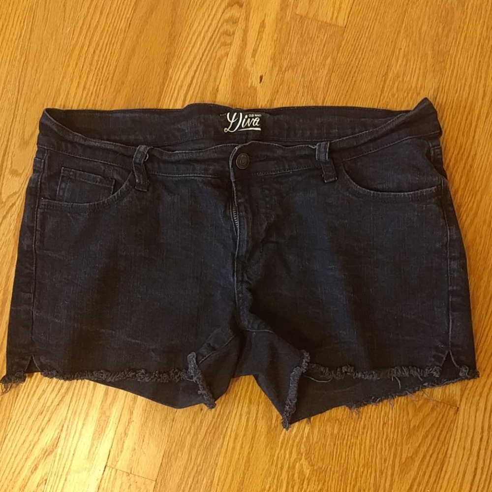 Black cut off shorts