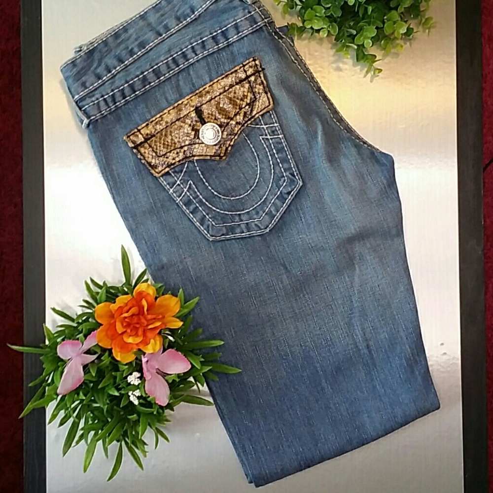 Authentic True Religion Jean w/Real Python Trim - Picture 2 of 7