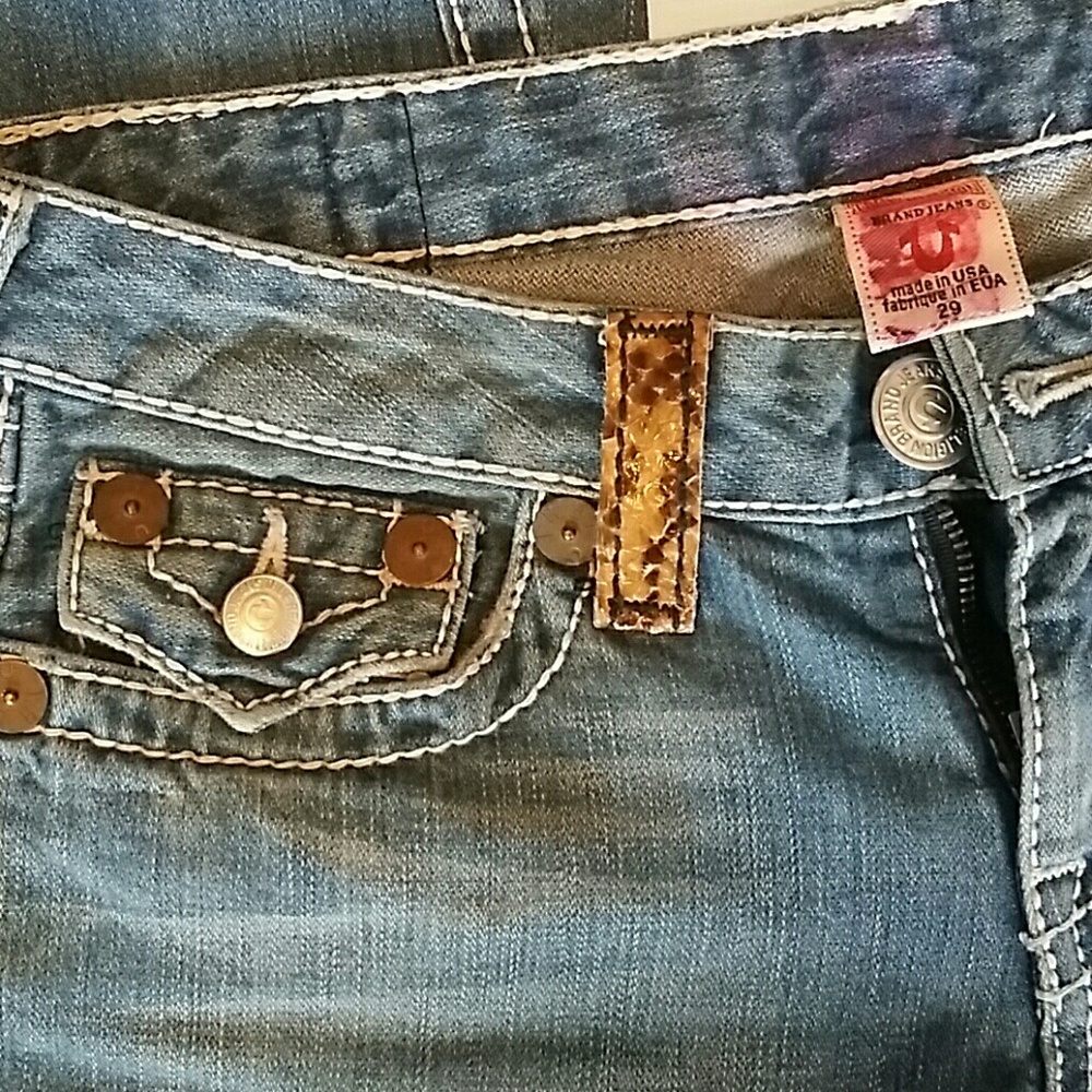 Authentic True Religion Jean w/Real Python Trim - Picture 5 of 7