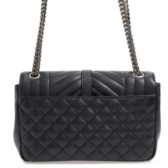 YSL Medium Monogram Quilted Calfskin Shoulder Bag - Picture 7 of 8