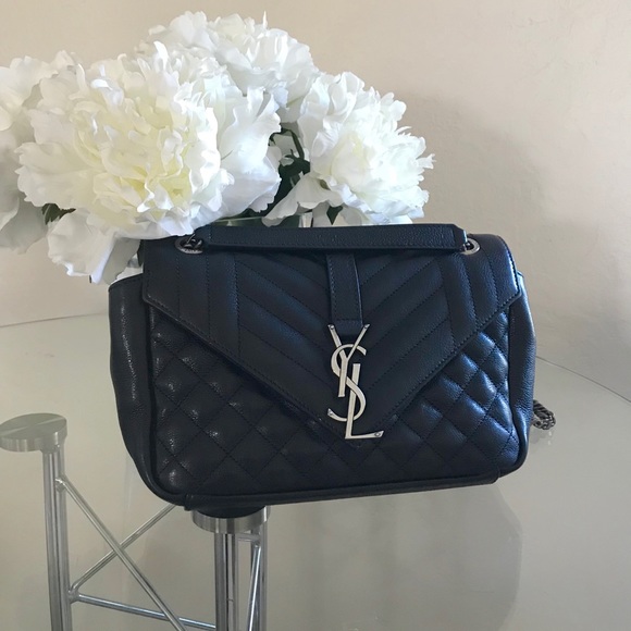 YSL Medium Monogram Quilted Calfskin Shoulder Bag - Picture 8 of 8