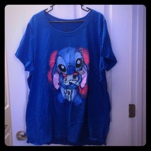 Women's Disney Store 4xl Stitch t-shirt blue NWT