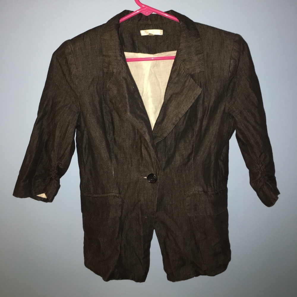Dark gray, half sleeve blazer