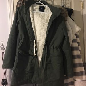 Gap olive green parka