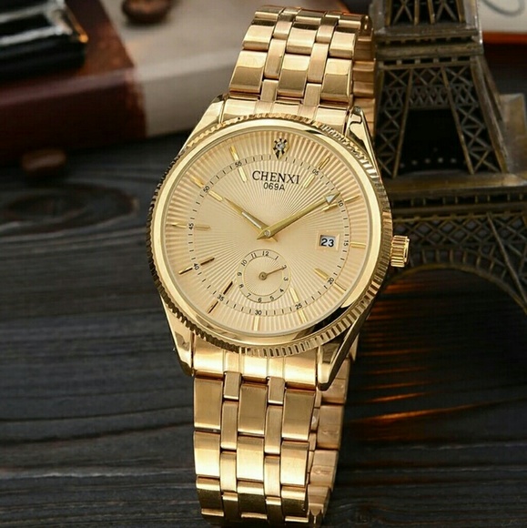 Accessories - Mens Watches Top Brand Luxury CHENXI Golden Watch