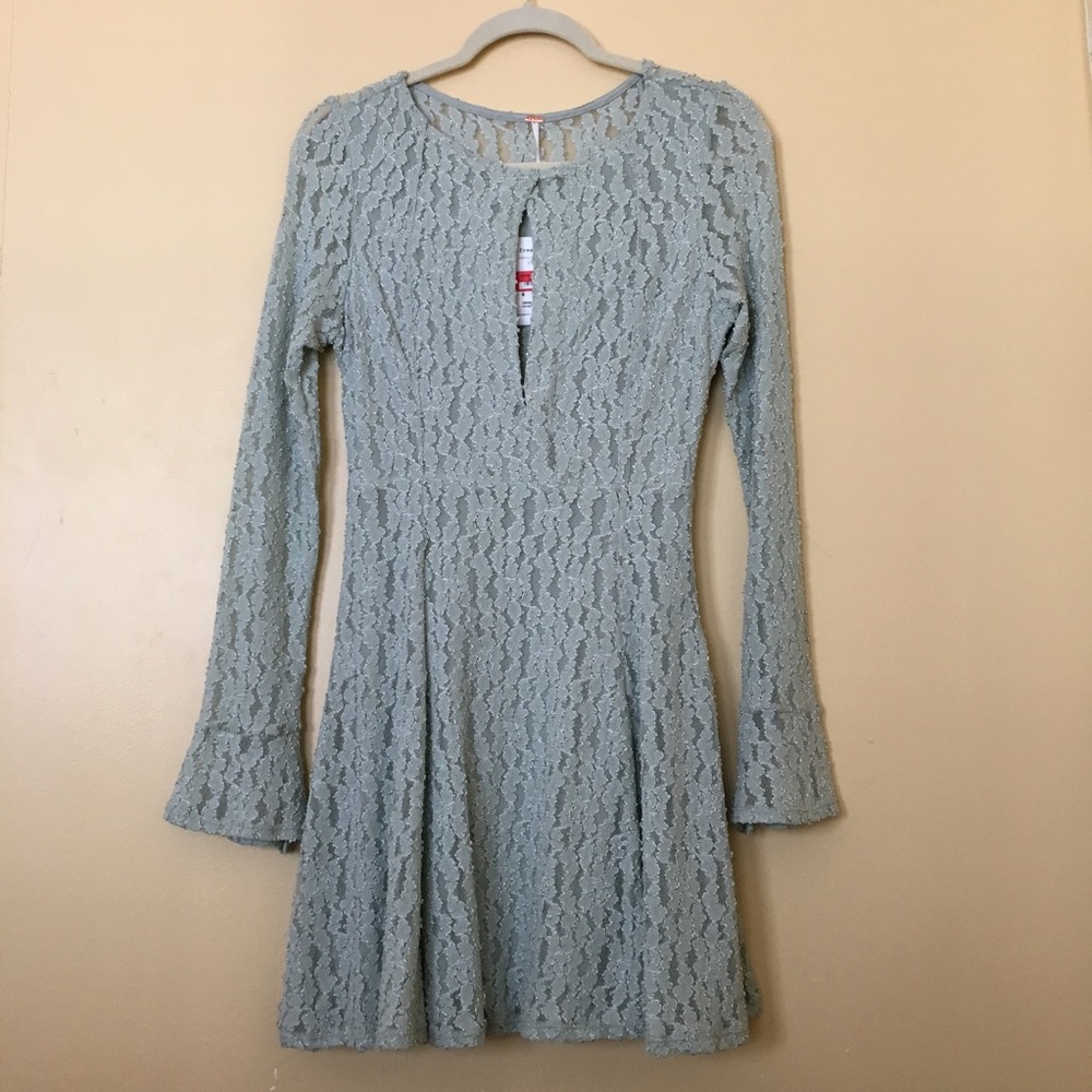 free people >> teen witch lace dress, foam green