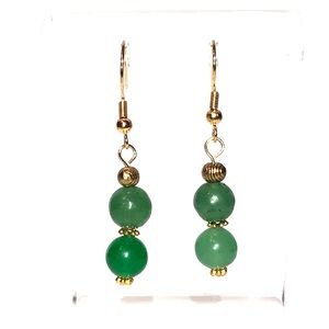 Earrings, Green Gold, Hand Crafted