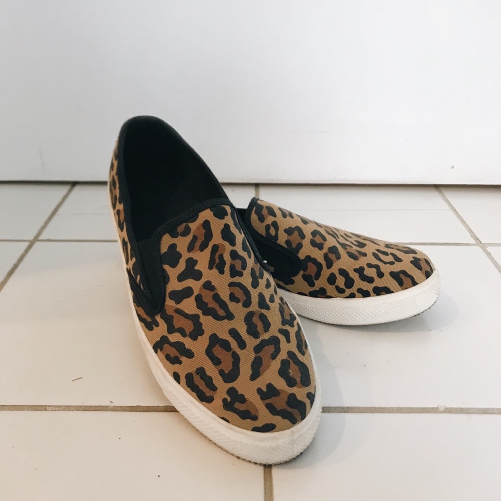 ASOS Leopard Print Slip-on Sneakers