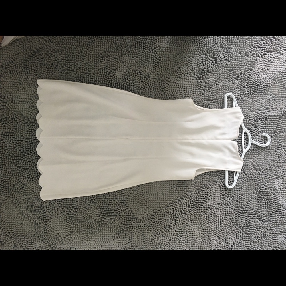 White Everly scalloped dress