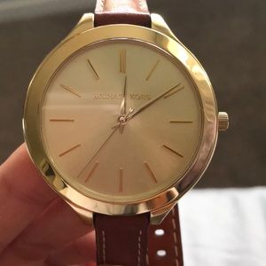 Leather wrap Michael Kors watch