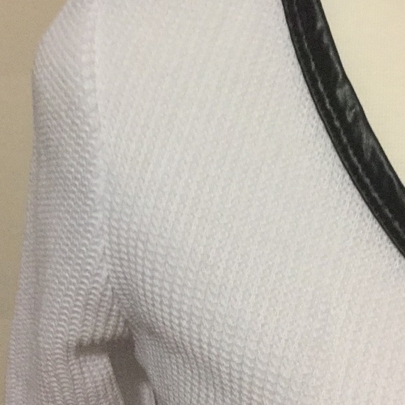 Faux Leather Women's Cardigan ONE LEFT, L - Picture 5 of 5