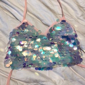 IHeartRaves mermaid crop top