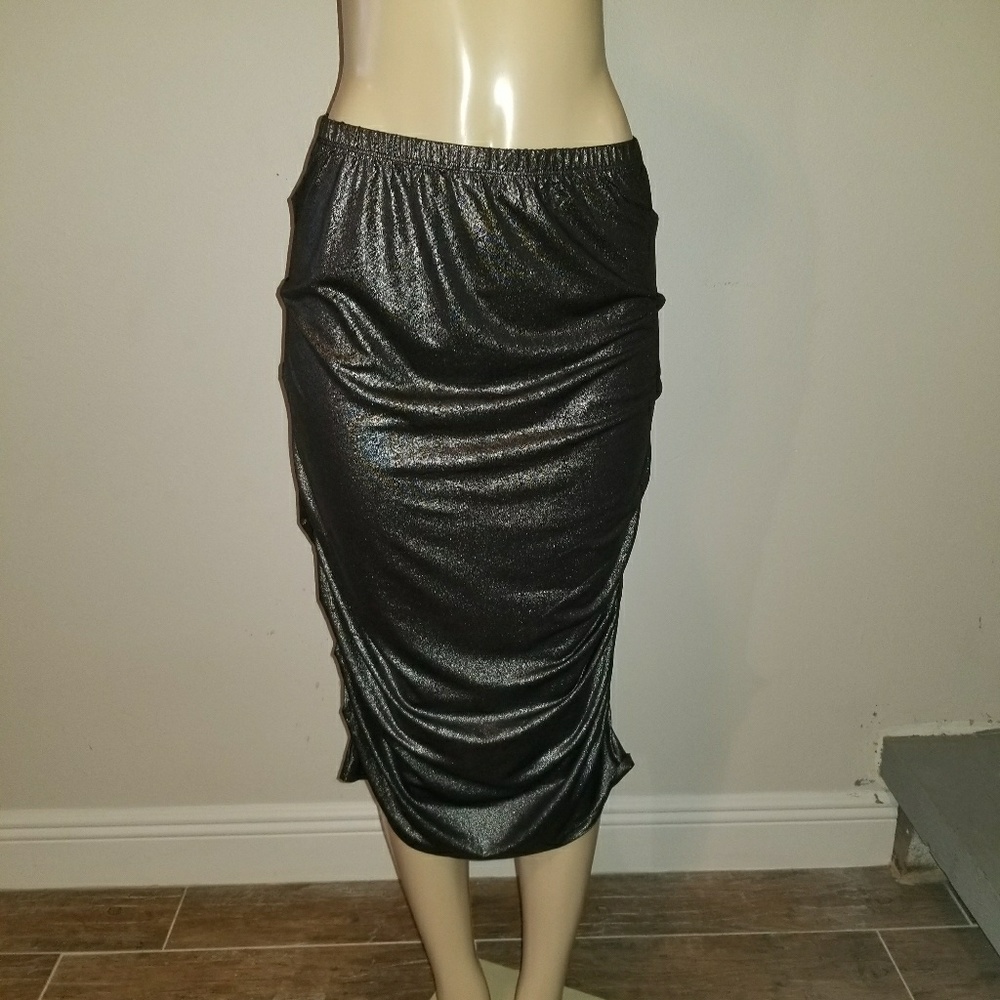 Mettalic grey skirt