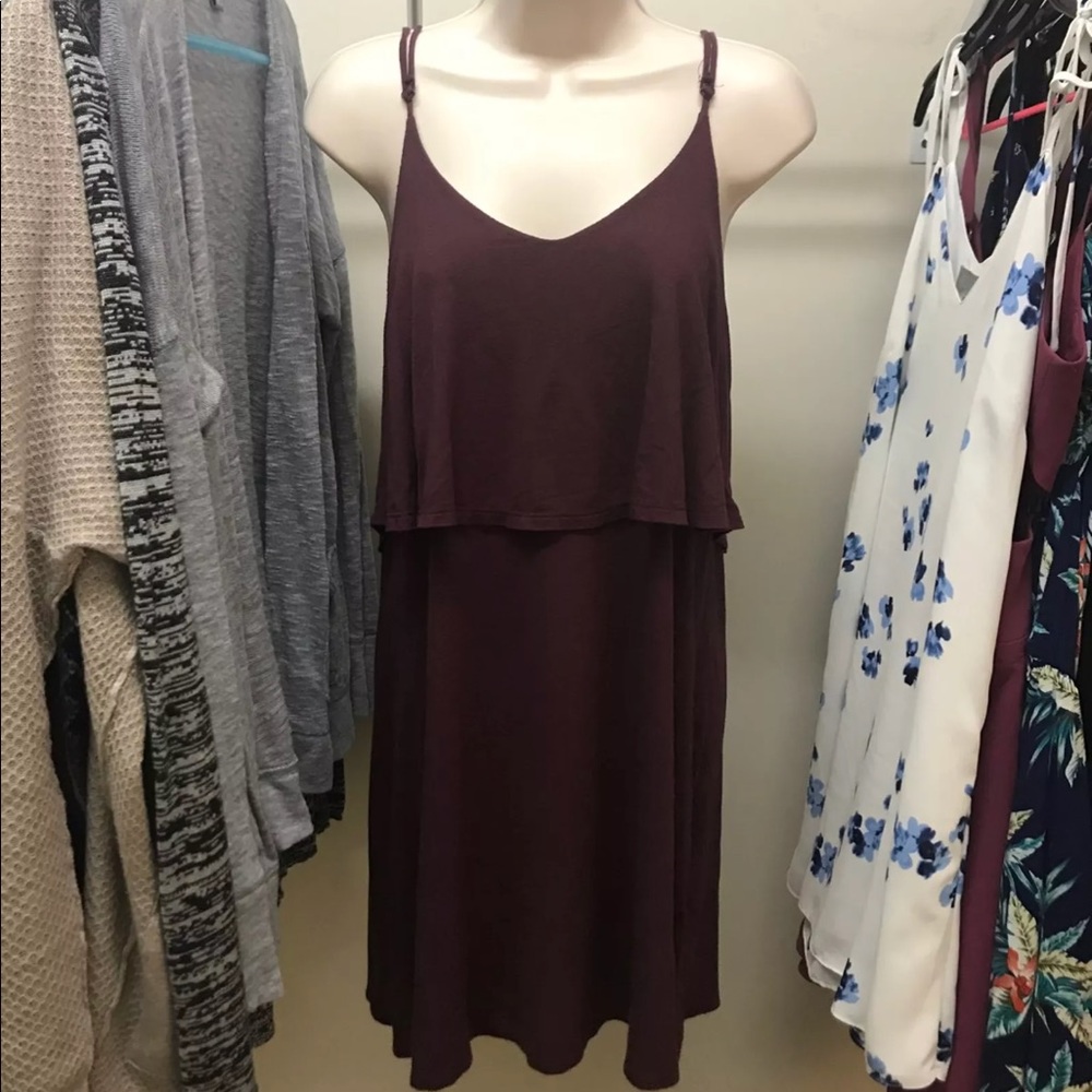 Burgundy dress