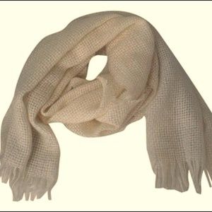 J. Crew Cream Mohair Scarf
