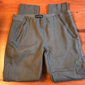 Cynthia Rowley Olive Moto Leggings