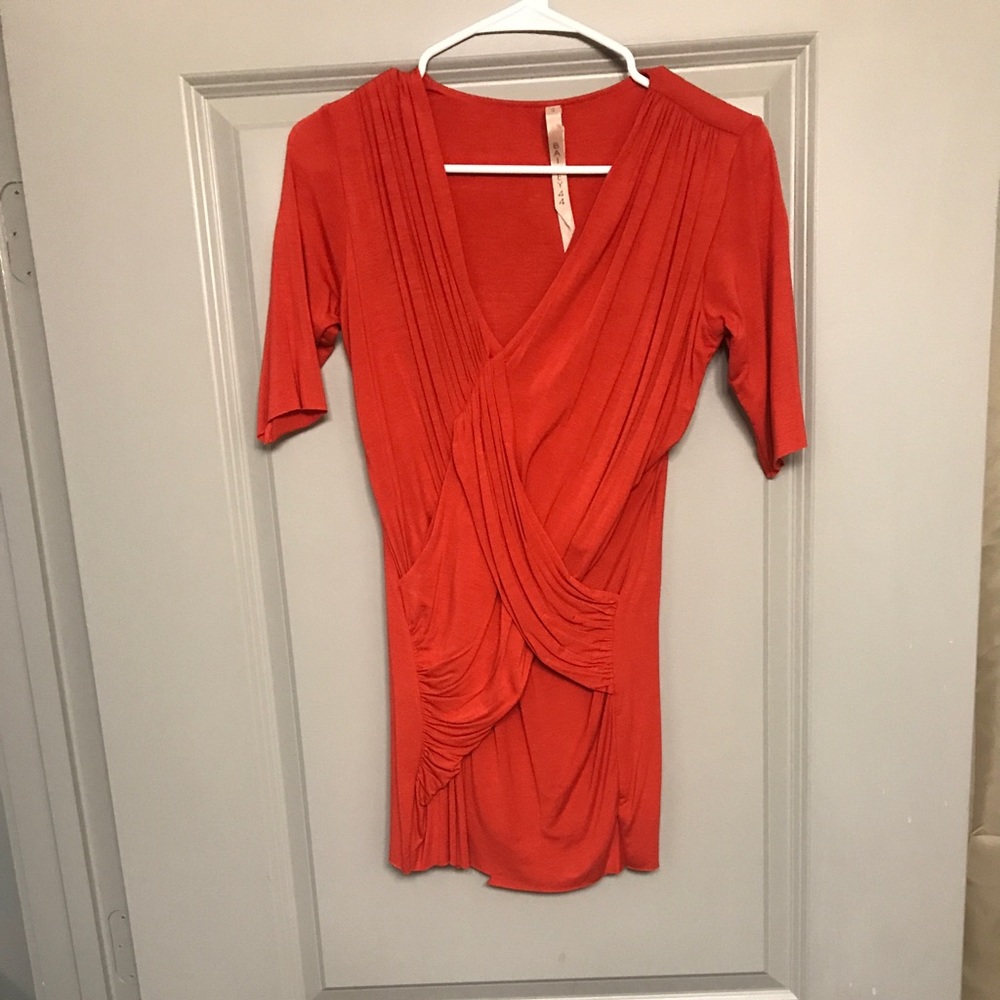 Bailey 44 Ruched Red Top - Picture 3 of 4