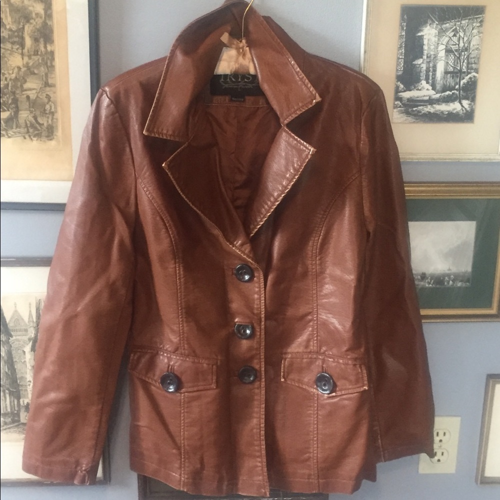 Soft Earthy Faux Leather Jacket 🍂