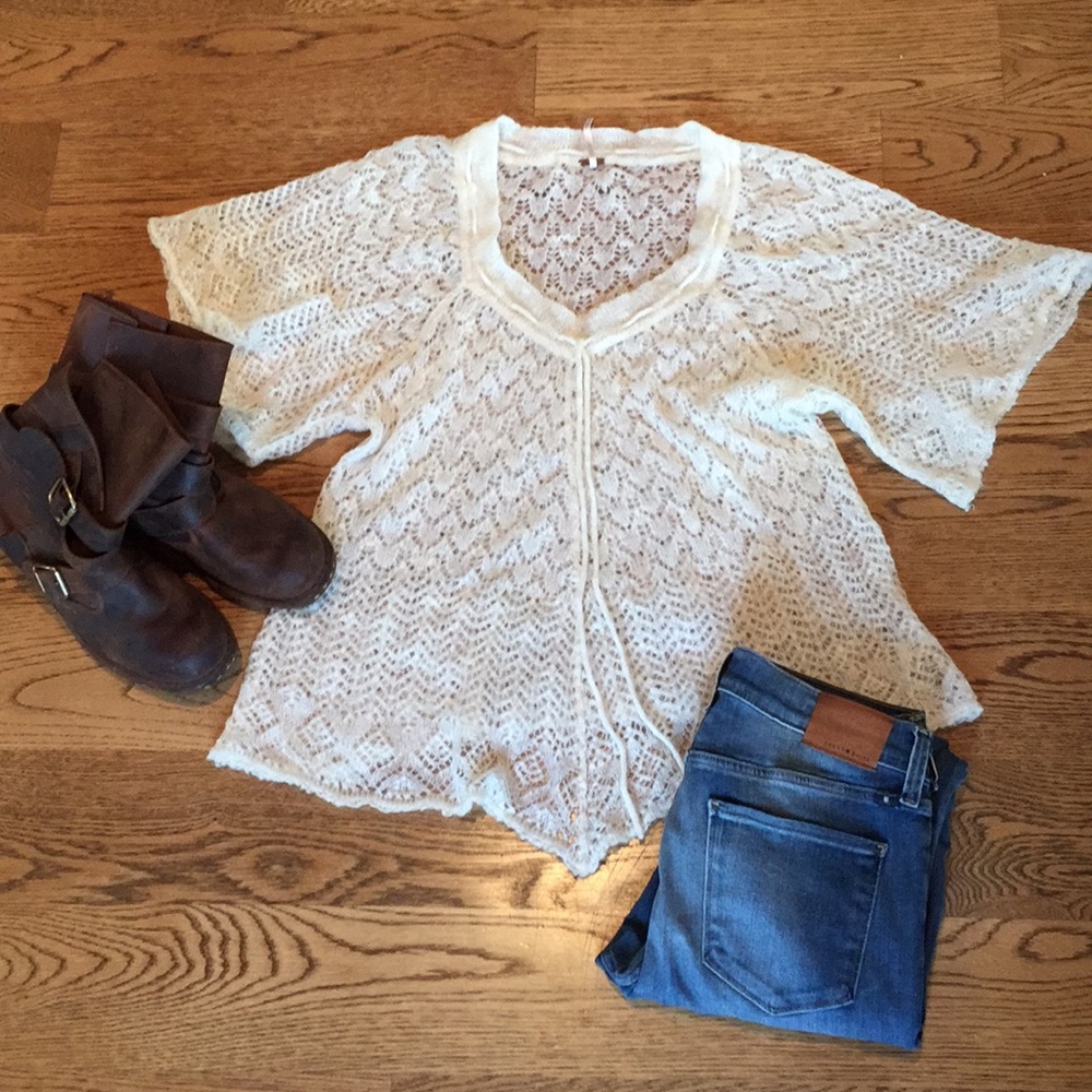 Free People Crochet Sweater