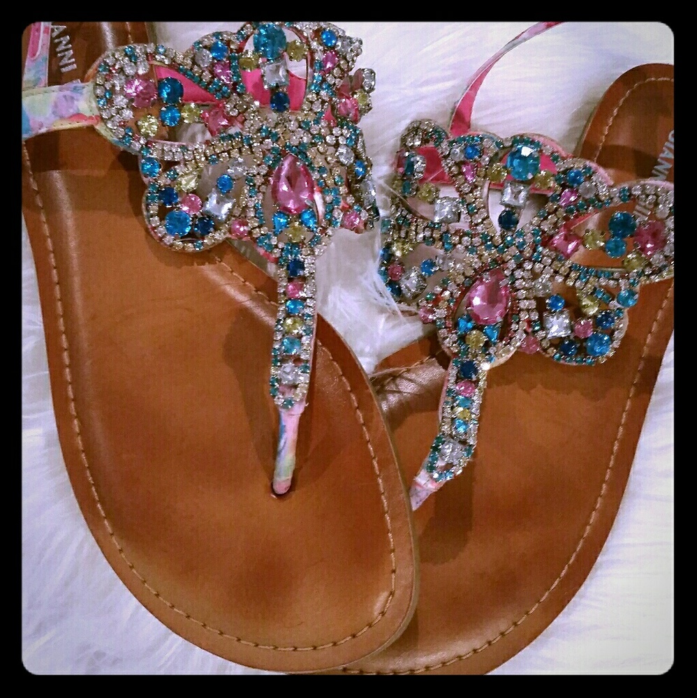 Gianni Bini Adorra Jeweled Sandals