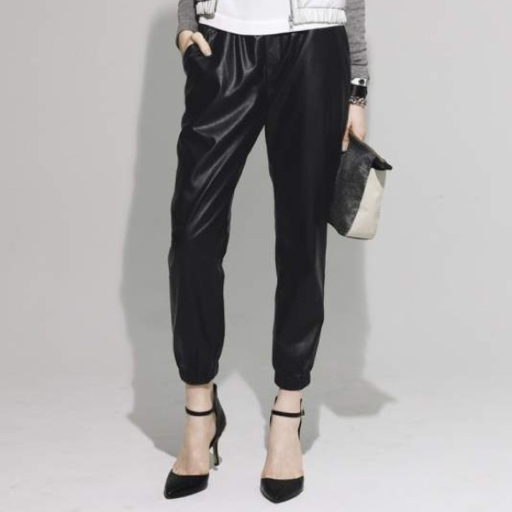 SOLD Nordstroms leather joggers - Picture 2 of 6